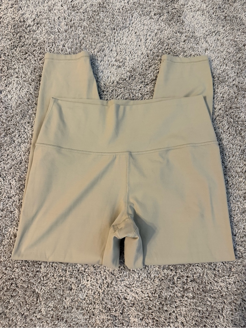 Athleta Transcend 7/8 High-Waist Leggings in Light Beige